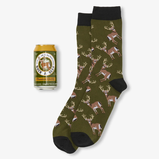 Buck A Beer Men's Beer Can Socks