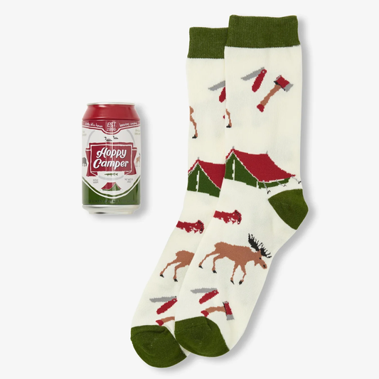 Hoppy Camper Men's Beer Can Socks