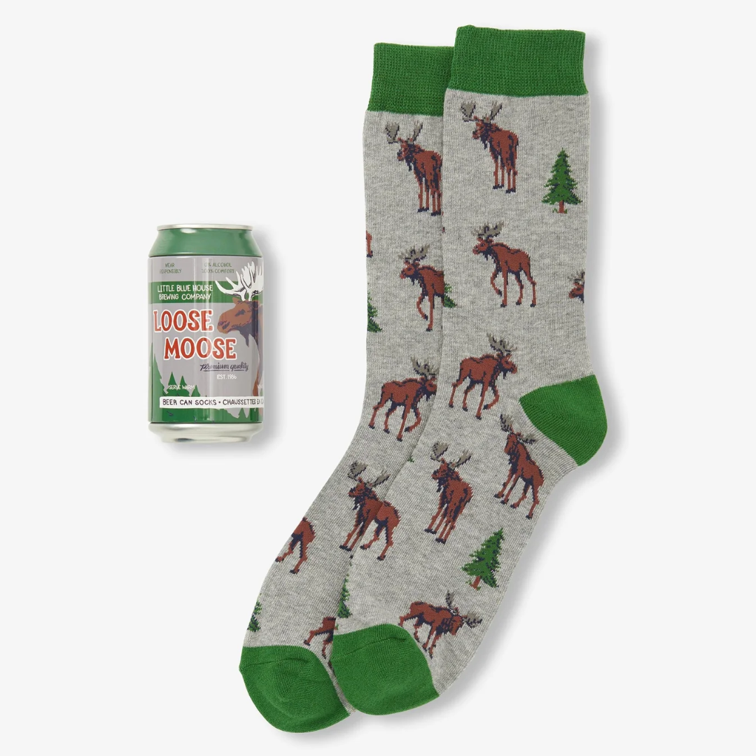 Wild Moose Men's Beer Can Socks
