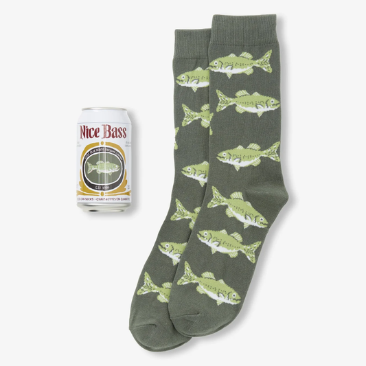 Nice Bass Men's Beer Can Socks