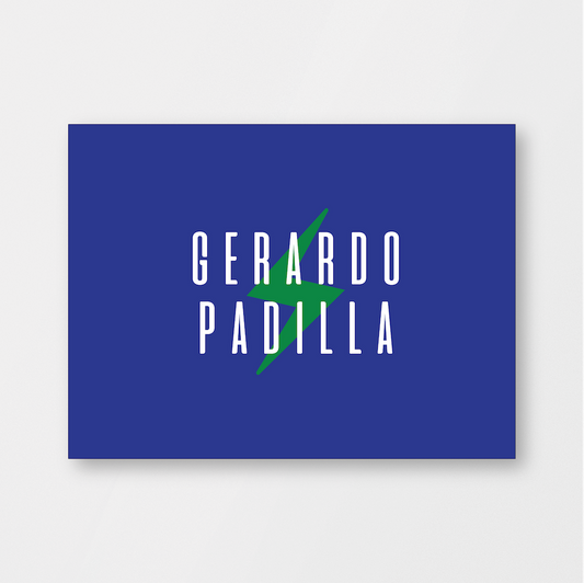 Blue with Green Lightning Bolt Card