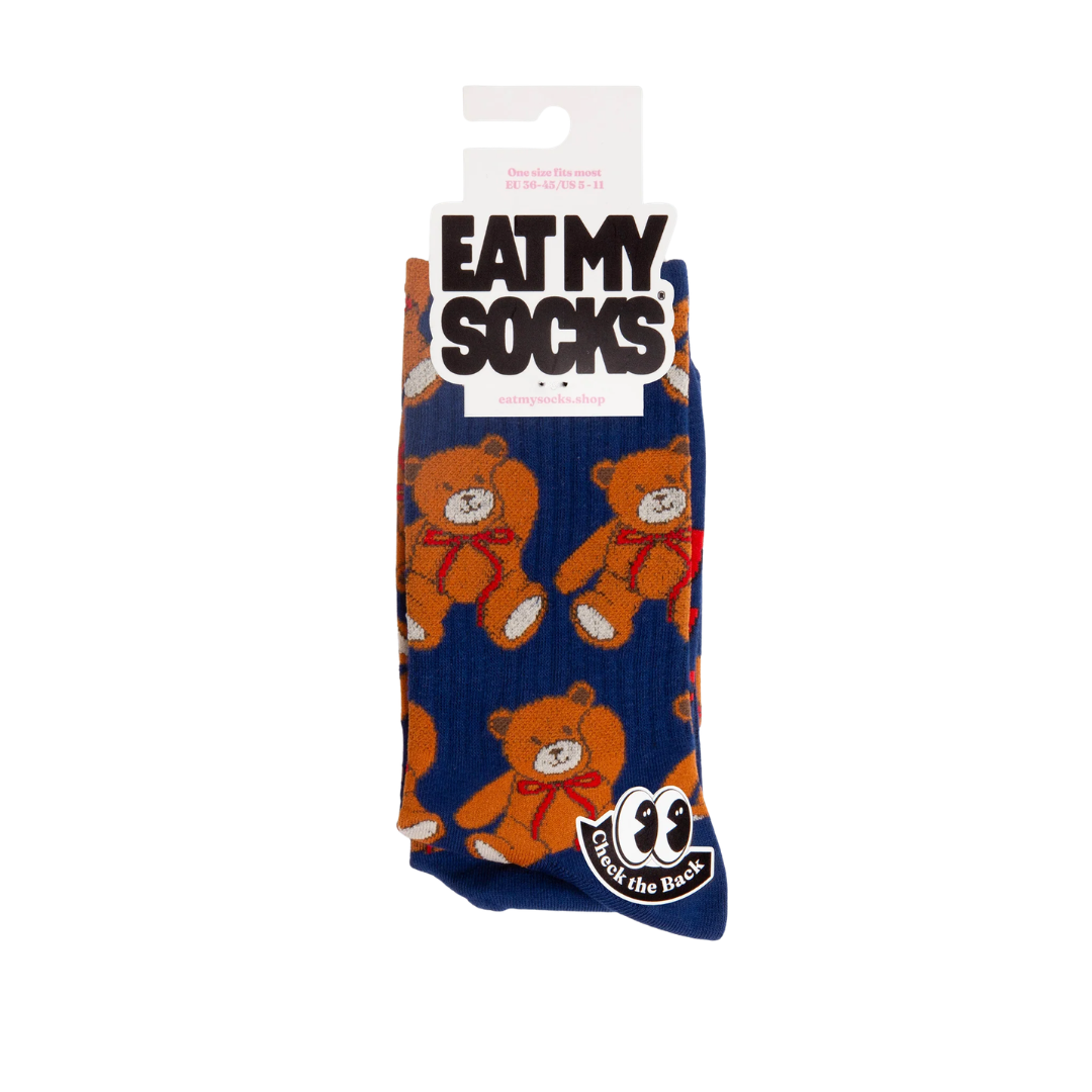 Teddy Bear Flat Socks