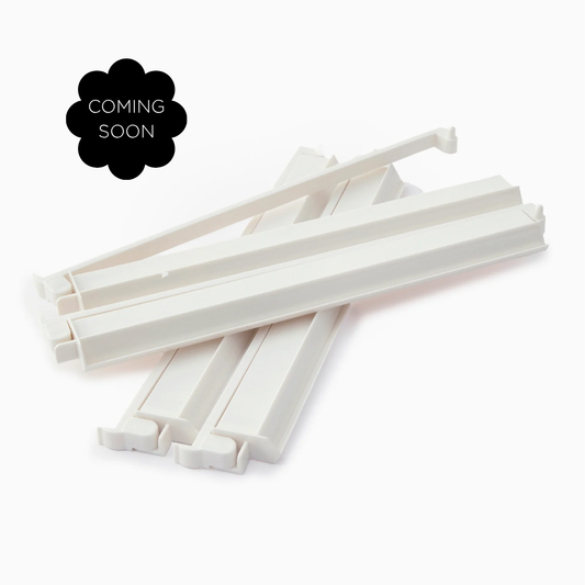 Mahjong - White Acrylic Rack & Pusher Set