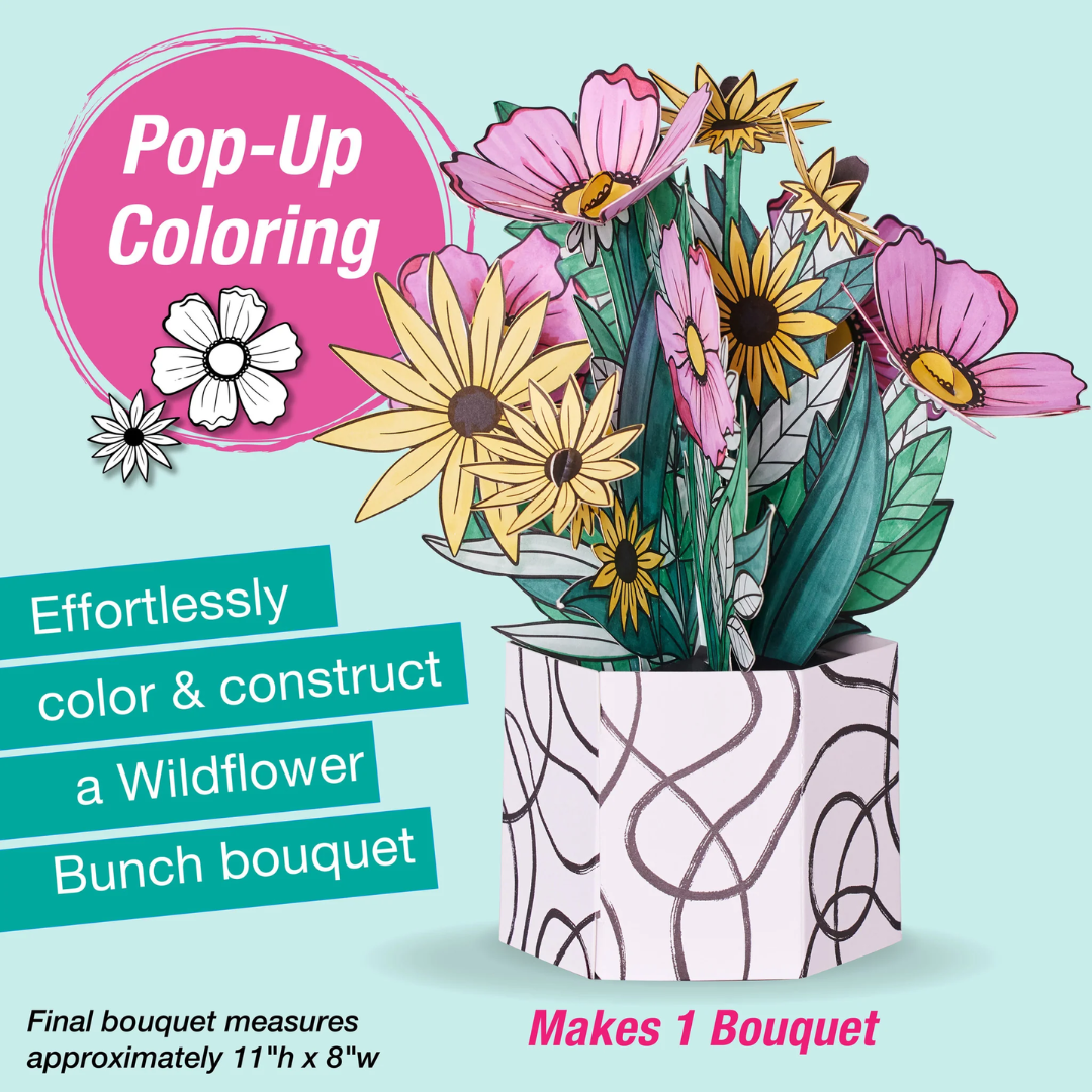 Pop Up Coloring Wildflower Bunch