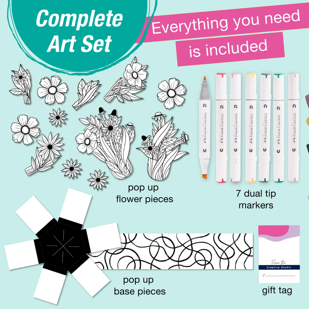 Pop Up Coloring Wildflower Bunch