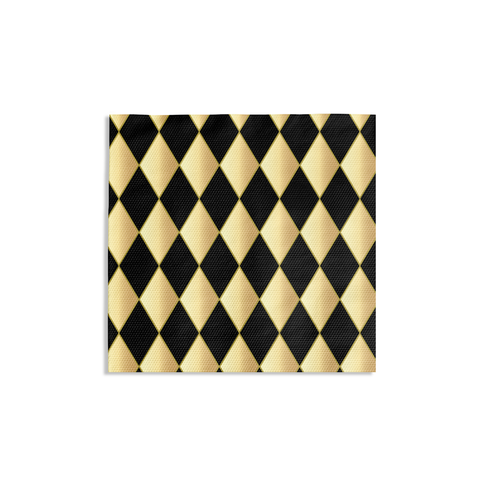 Black Rhombus Cocktail Napkin