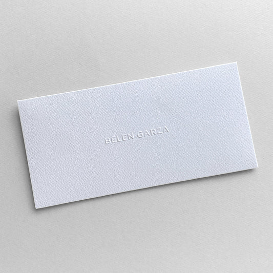 Cotton White Embossed Envelope