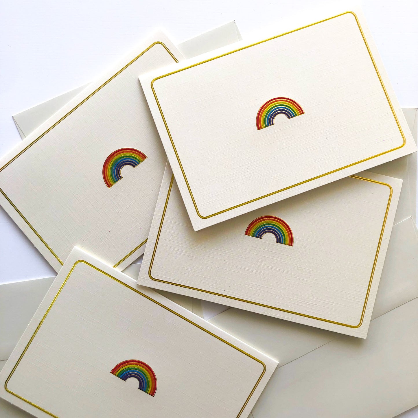 Rainbow boxed Note Cards