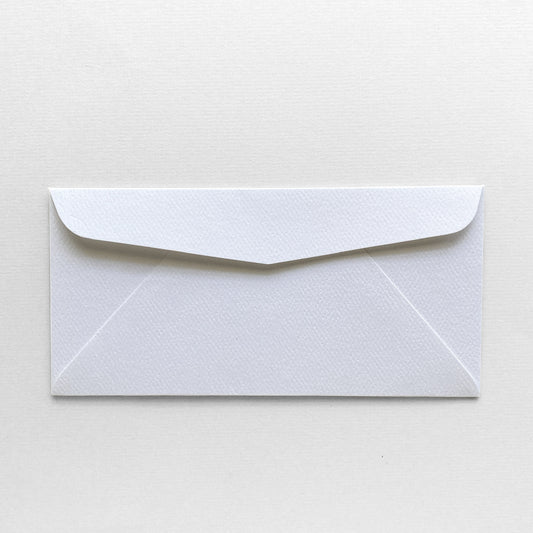 Cotton White Embossed Envelope