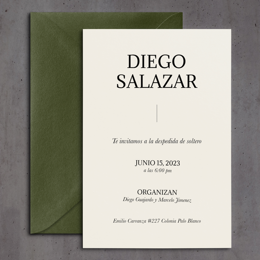 Army Green Invitation