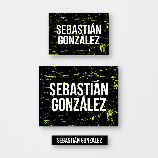 PEGATINAS negras y amarillas