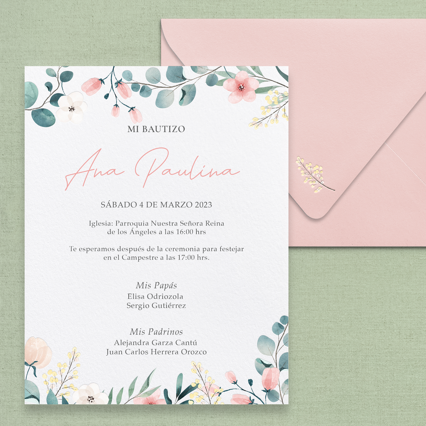 Eucalyptus invitation