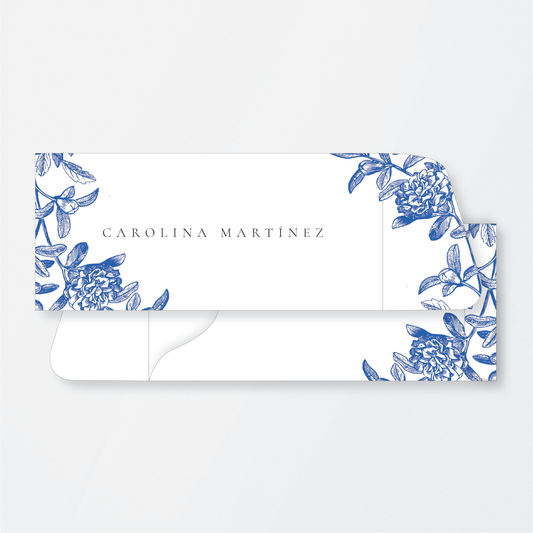 Blue Flowers Money Holder