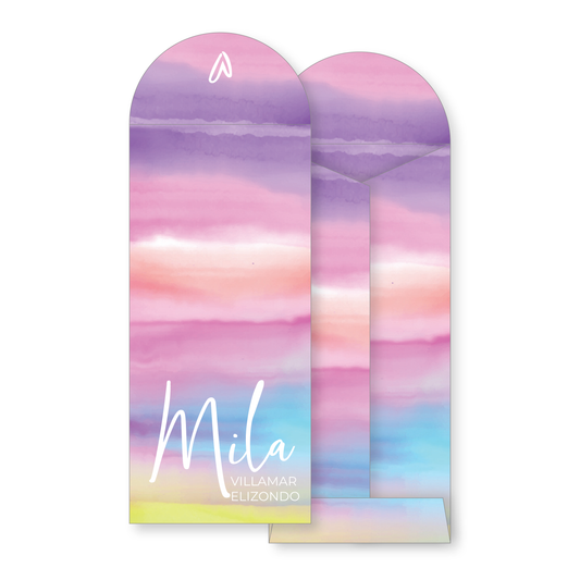 Watercolor & Heart Money Holder