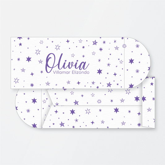 Purple Stars Money Holder