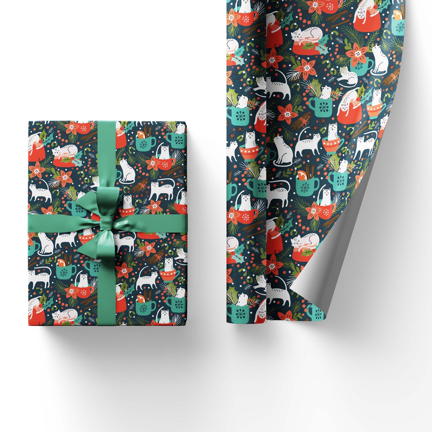 Cats in Christmas Wrapping Paper