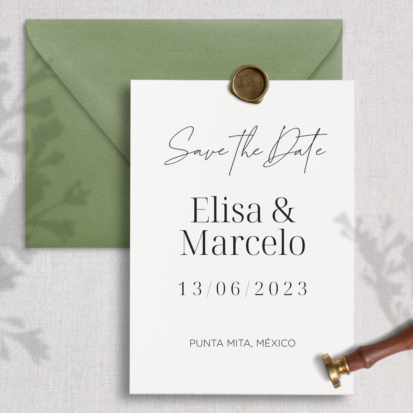 INVITACION SAVE THE DATE MINIMALISTA 