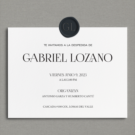Invitación minimalista moderna