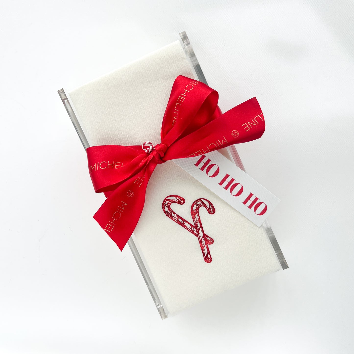 Red Candy Cane Guest Towel