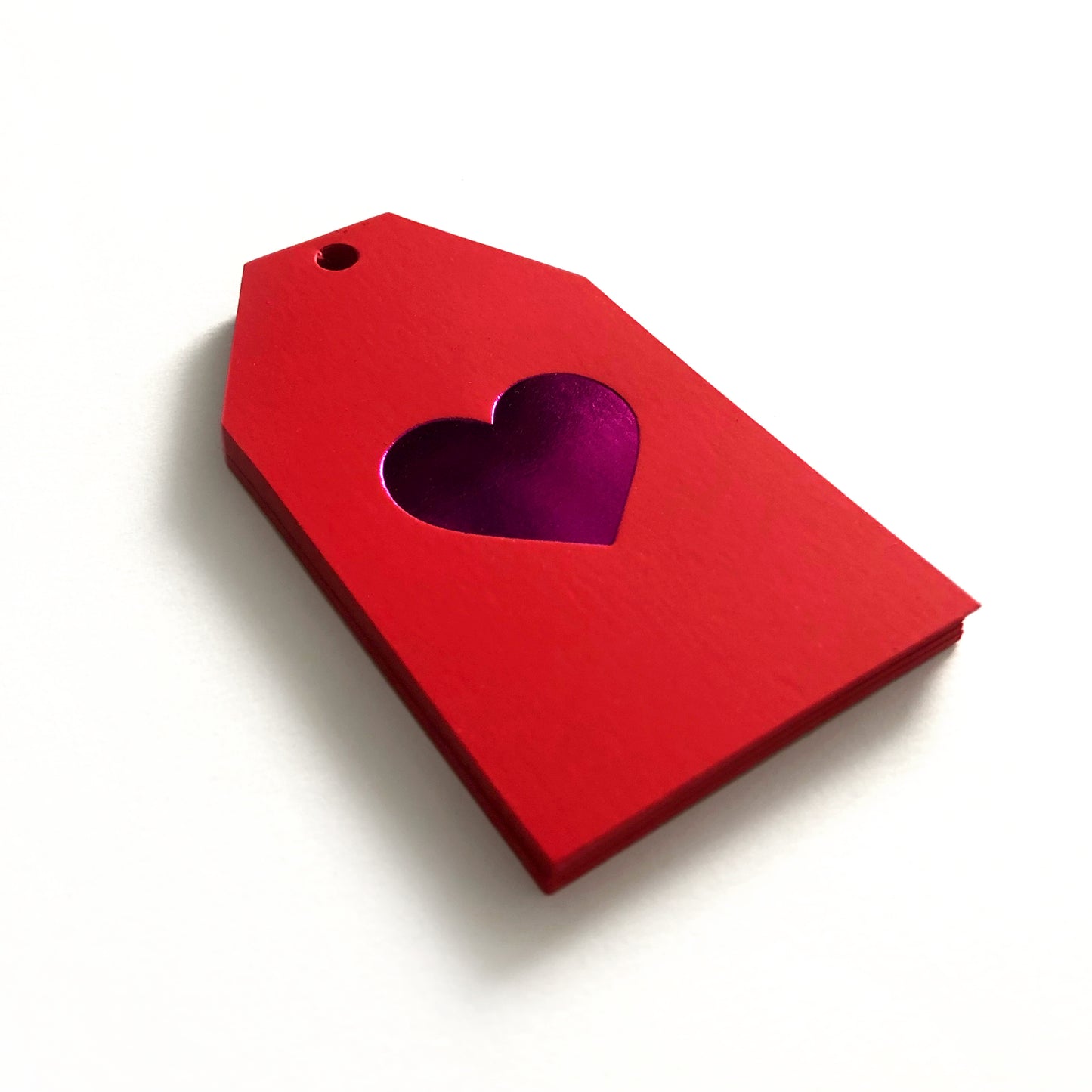 Valentine Red Heart Tag