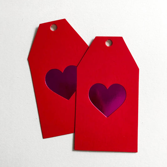 Valentine Red Heart Tag