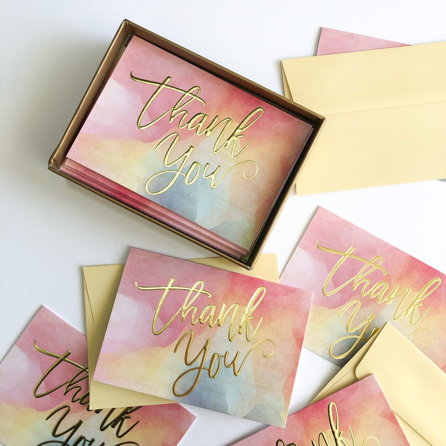 Watercolor Sunset Note Cards