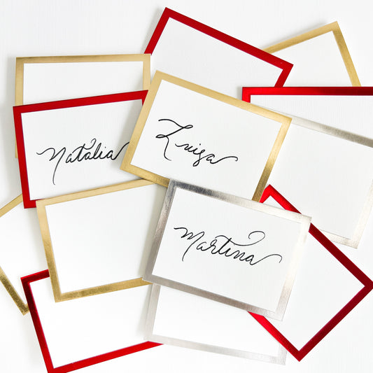 Red Foil Place Cards