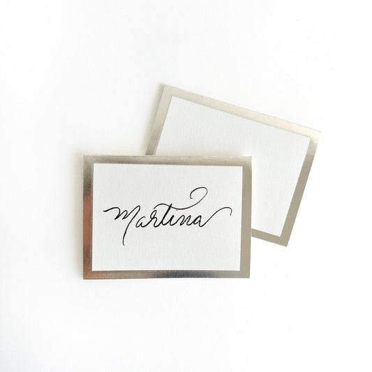 ETIQUETA DE NOMBRE DE ALUMINIO