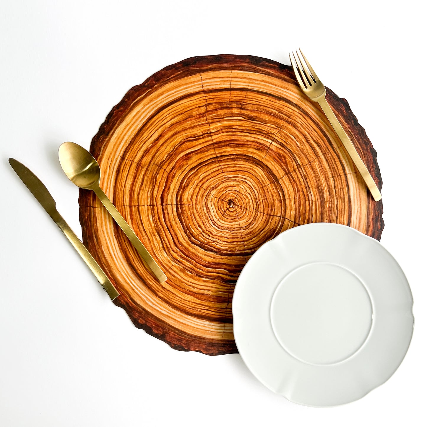 Die Cut Wood Slice Placemats