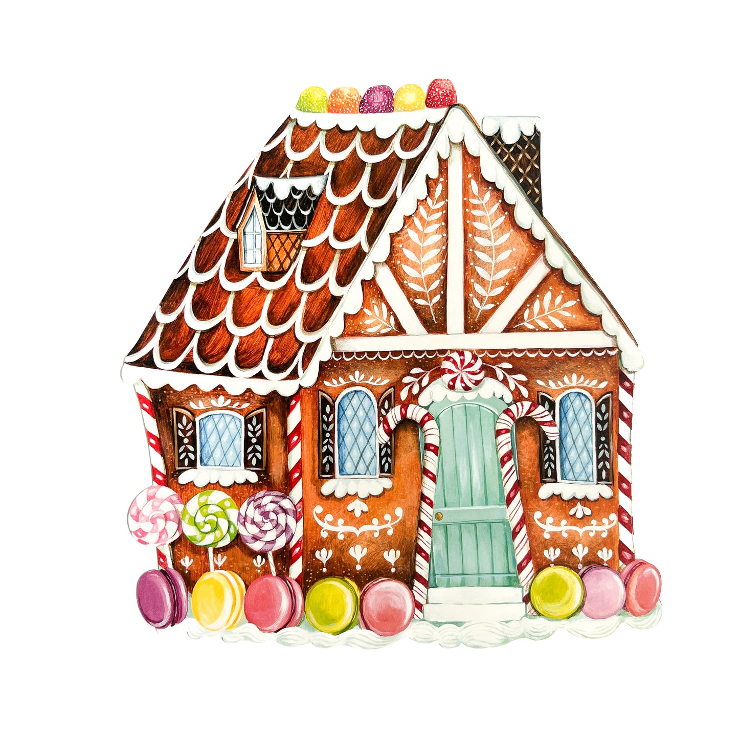 Die Cut Gingerbread House Placemats