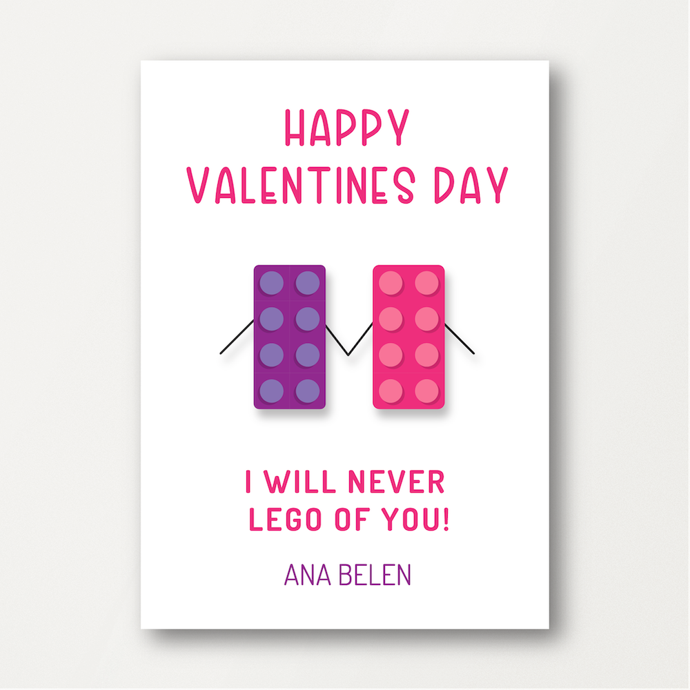 I WILL NEVER LEGO OF YOU CARD