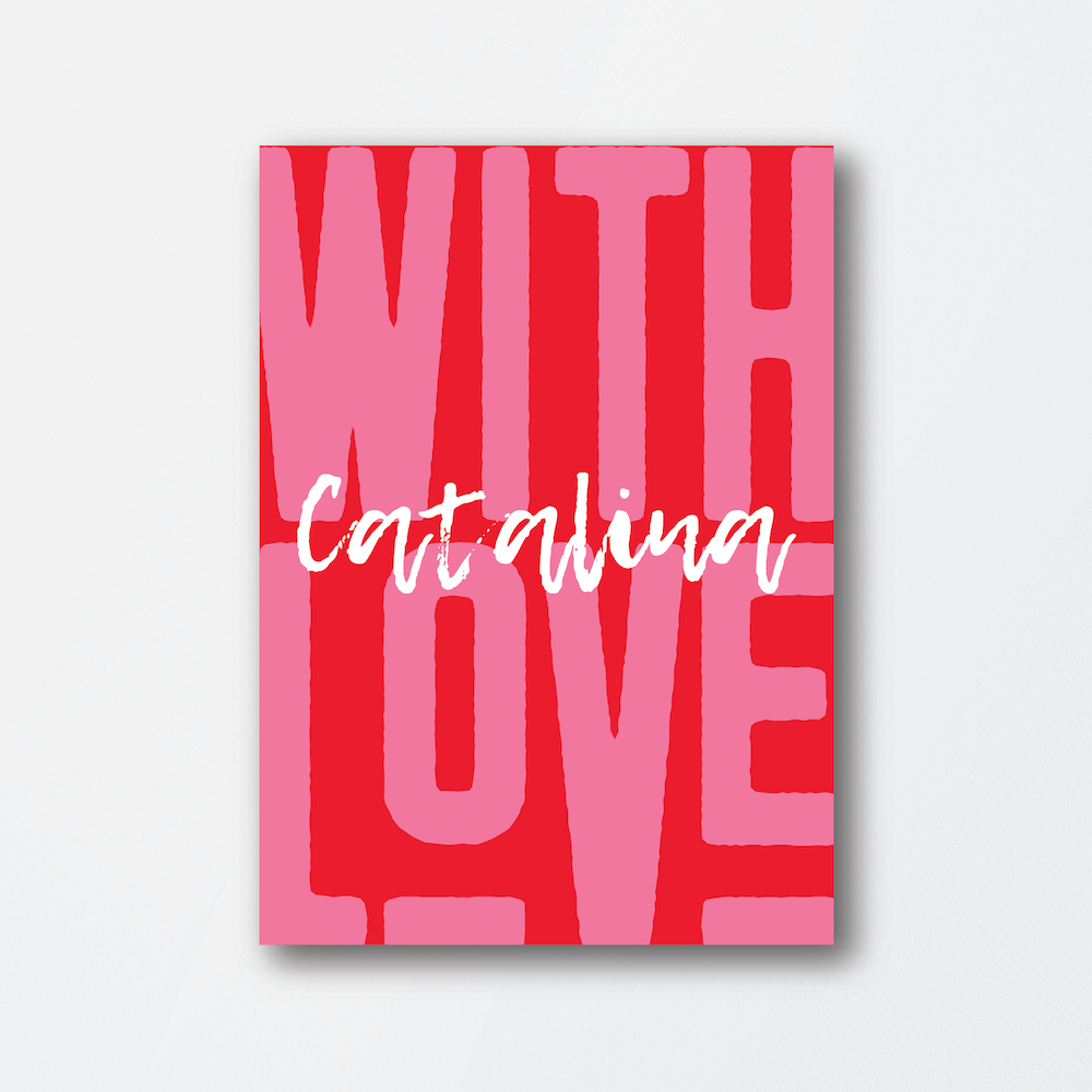 RED AND PINK LOVE CARD
