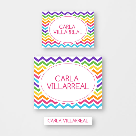 Rainbow Zigzag Stickers