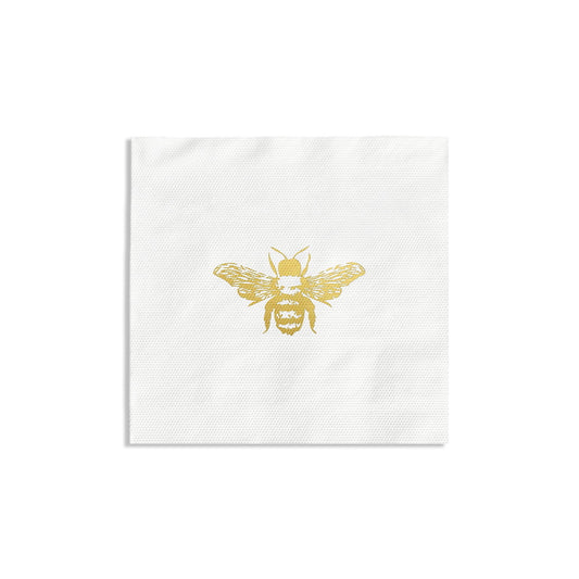 Gold Bee Cocktail Napkin