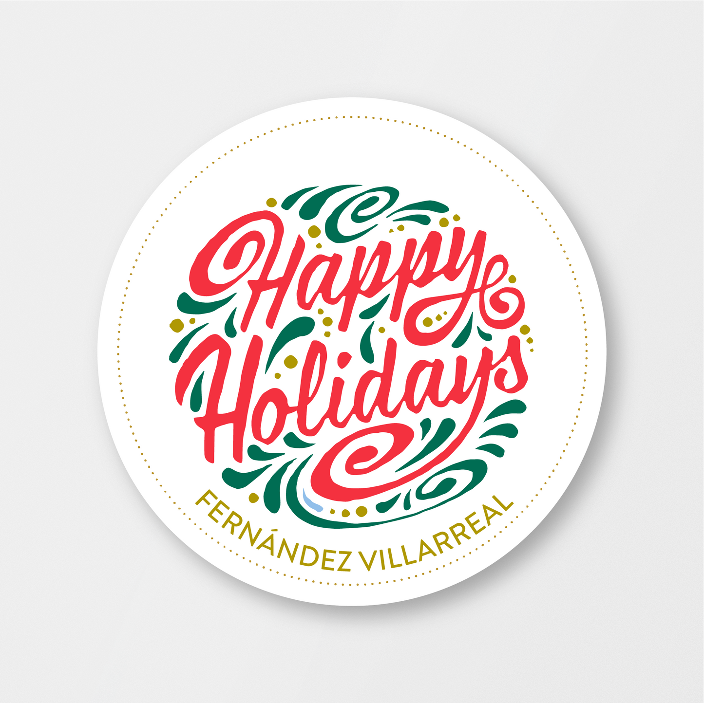 COLORFUL HOLIDAY STICKER