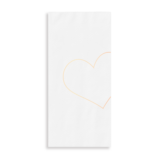 ROSE GOLD HEART GUEST TOWELS