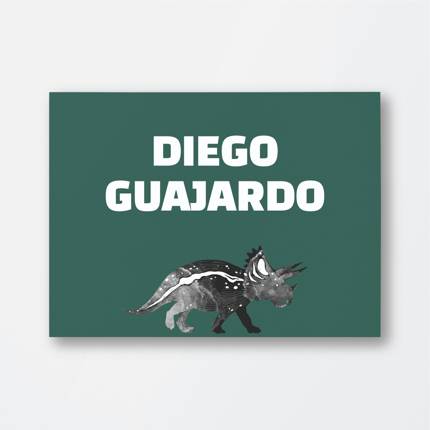 Dark Green Dinosaur Card
