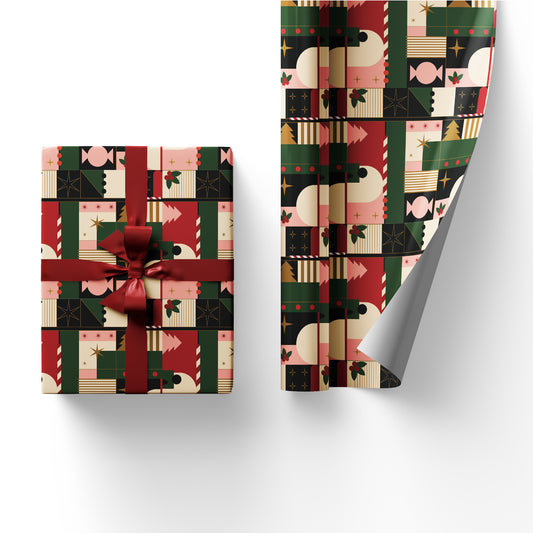 Lineal Christmas Wrapping Paper
