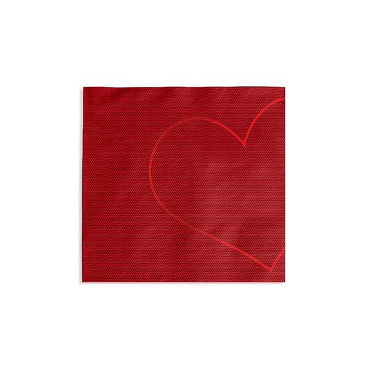 RED HEART COCKTAIL NAPKIN