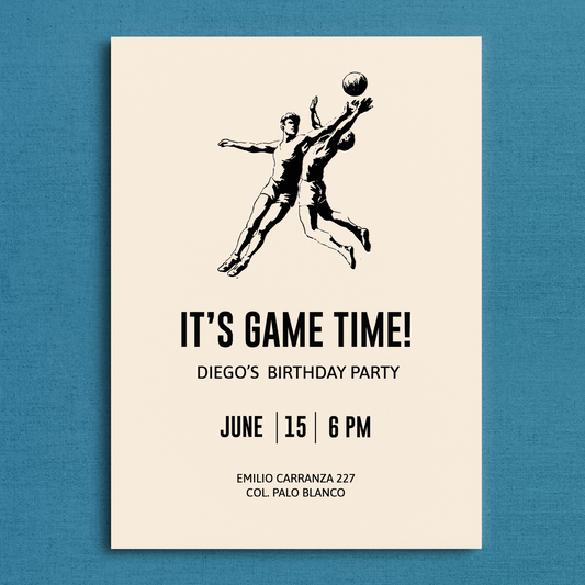 IT´S GAME TIME INVITATION