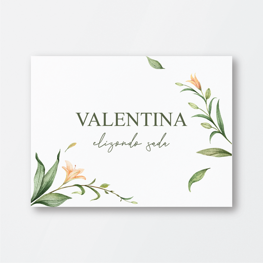 Watercolor Botanical Single Card