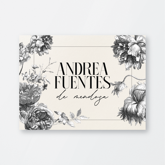 Monochrome Floral Card