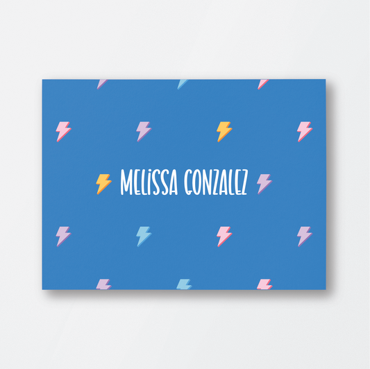 Multicolor Lightning Bolts Card