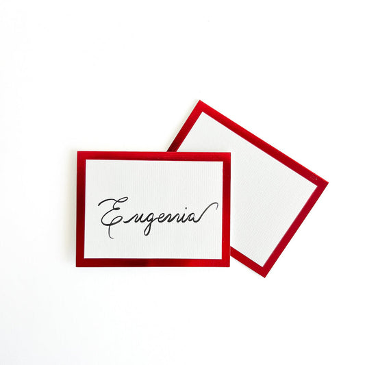 Red Foil Place Cards