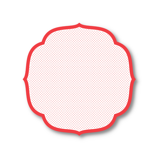 Die Cut Red Swiss Dot Placemats