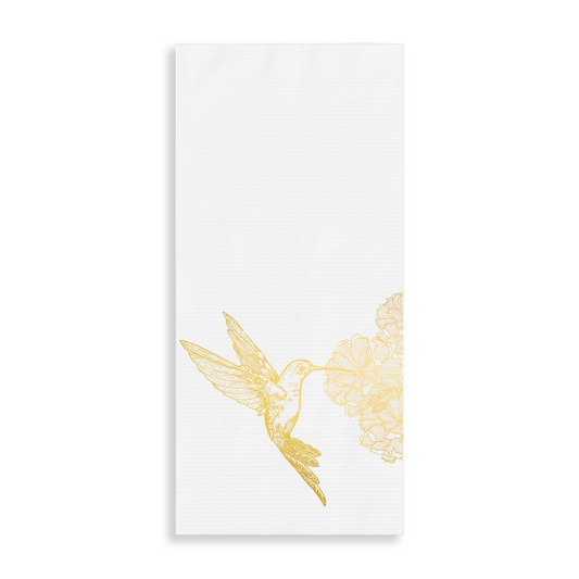 FLORAL HUMMINGBIRD GUEST TOWEL