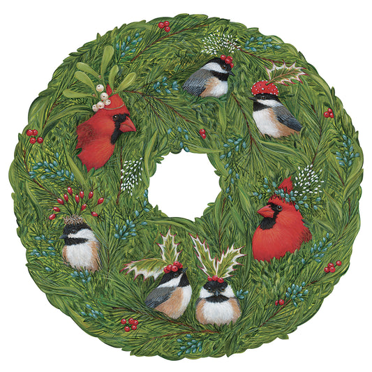Die Cut Winter Songbirds Placemats