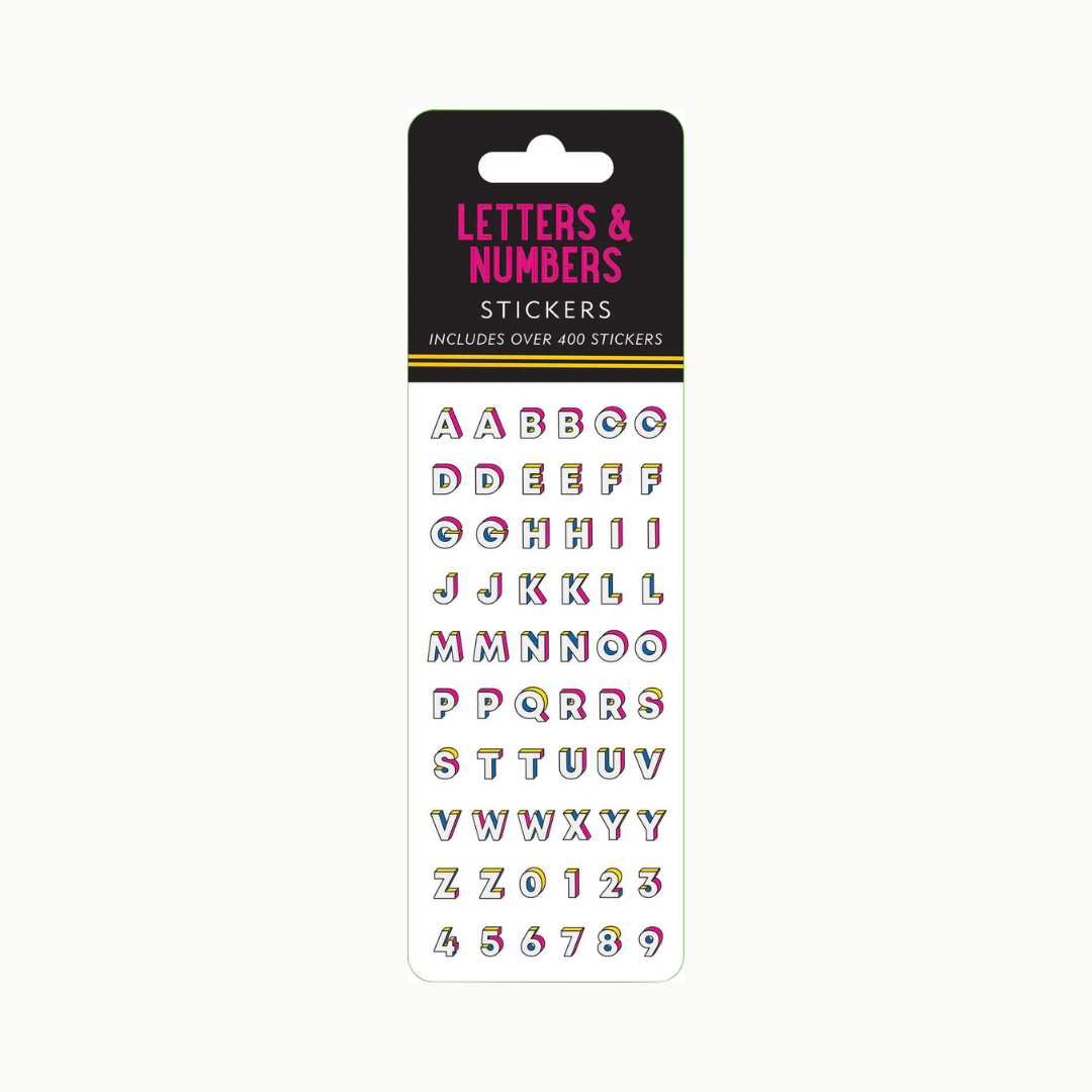 SET DE STICKERS DE LETRAS & NUMEROS 